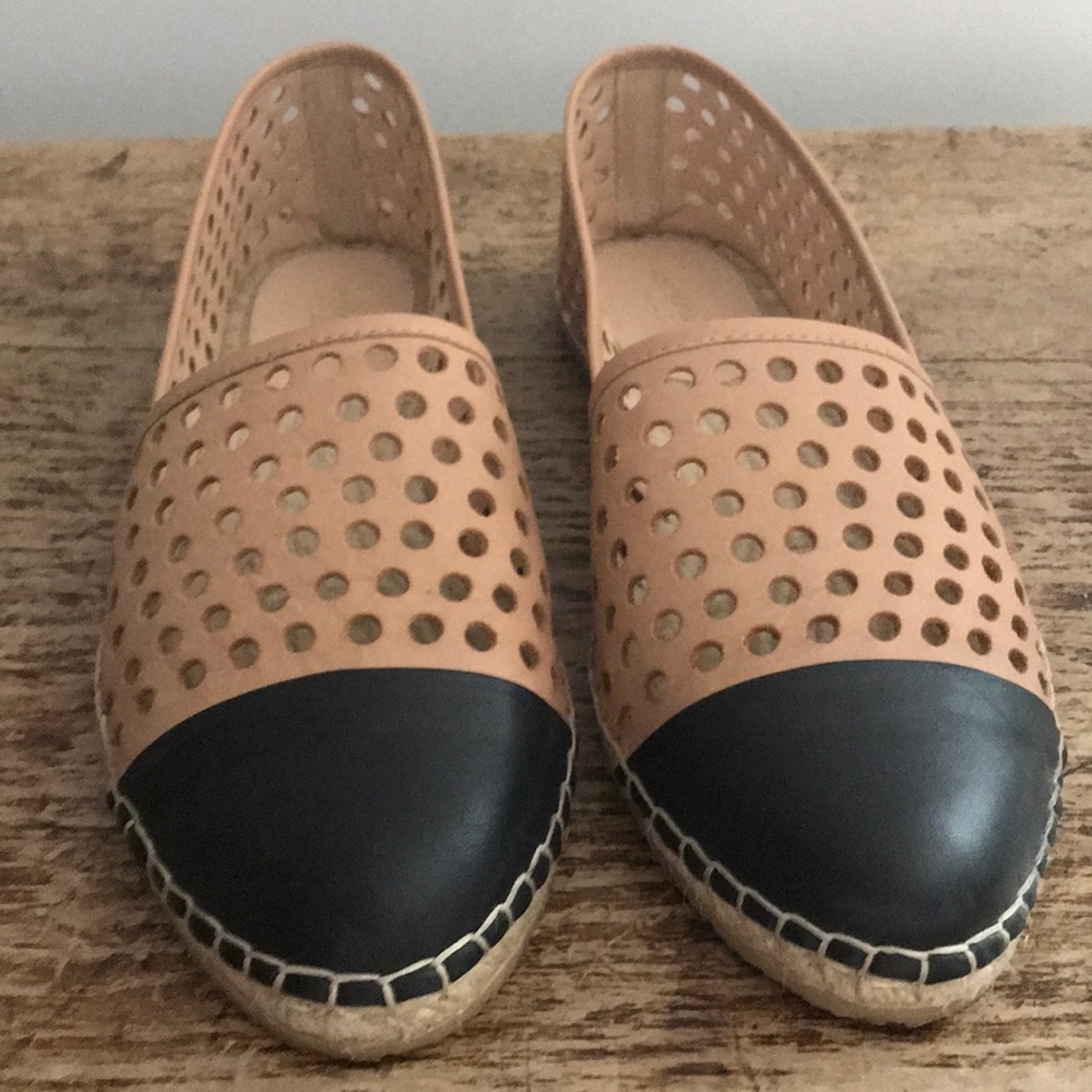 LOEFFLER RANDALL Mara Espadrilles - NEW Tan/Blk